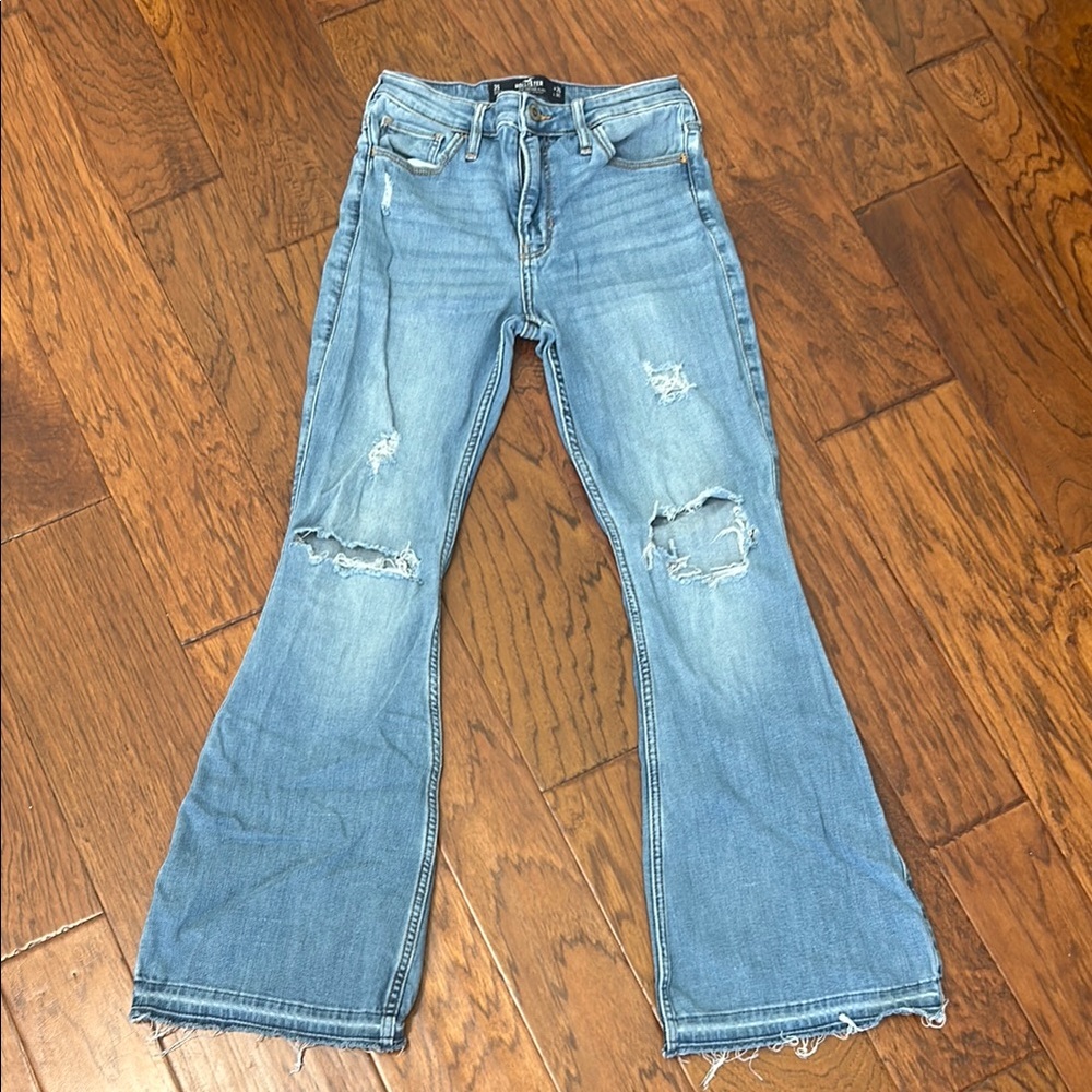 Distressed Blue Denim Jeans